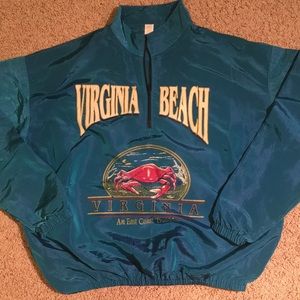 Vintage Virginia Beach surf style pullover jacket